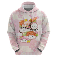 Personalized Japanese Kawaii Sushi Hoodie Pink Wagara Palaka This Is How I Roll LT9 - Polynesian Pride