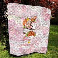 Japanese Kawaii Sushi Quilt Pink Wagara Palaka This Is How I Roll LT9 - Polynesian Pride
