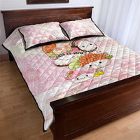 Japanese Kawaii Sushi Quilt Bed Set Pink Wagara Palaka This Is How I Roll LT9 - Polynesian Pride