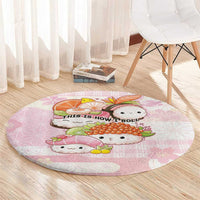 Japanese Kawaii Sushi Round Carpet Pink Wagara Palaka This Is How I Roll LT9 - Polynesian Pride