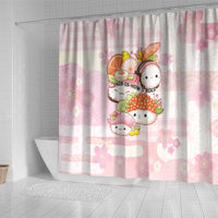 Japanese Kawaii Sushi Shower Curtain Pink Wagara Palaka This Is How I Roll LT9 - Polynesian Pride