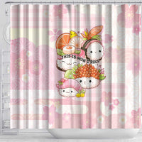 Japanese Kawaii Sushi Shower Curtain Pink Wagara Palaka This Is How I Roll LT9 - Polynesian Pride