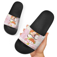 Japanese Kawaii Sushi Slide Sandals Pink Wagara Palaka This Is How I Roll LT9 - Polynesian Pride