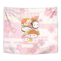 Japanese Kawaii Sushi Tapestry Pink Wagara Palaka This Is How I Roll LT9 - Polynesian Pride