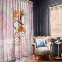 Japanese Kawaii Sushi Window Curtain Pink Wagara Palaka This Is How I Roll LT9 - Polynesian Pride
