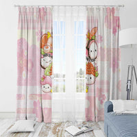 Japanese Kawaii Sushi Window Curtain Pink Wagara Palaka This Is How I Roll LT9 - Polynesian Pride