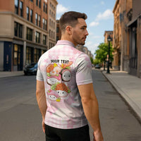Personalized Japanese Kawaii Sushi Zipper Polo Shirt Pink Wagara Palaka This Is How I Roll LT9 - Polynesian Pride