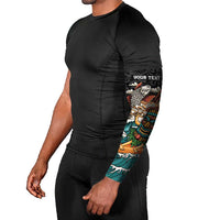Personalized Japanese Koi Fish Ramen Arm Sleeves Tiki Surfing Wagara Hibiscus Pattern LT9 - Polynesian Pride