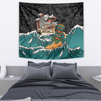 Personalized Japanese Koi Fish Ramen Tapestry Tiki Surfing Wagara Hibiscus Pattern LT9 - Polynesian Pride