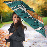Personalized Japanese Koi Fish Ramen Umbrella Tiki Surfing Wagara Hibiscus Pattern LT9 - Polynesian Pride