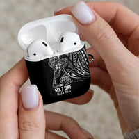 Black Guam Latte Stone Tribal Tattoo AirPods Case Hafa Adai Six 7 One LT9 - Polynesian Pride