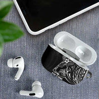 Black Guam Latte Stone Tribal Tattoo AirPods Case Hafa Adai Six 7 One LT9 - Polynesian Pride