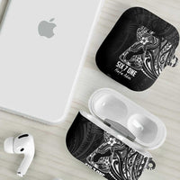 Black Guam Latte Stone Tribal Tattoo AirPods Case Hafa Adai Six 7 One LT9 - Polynesian Pride