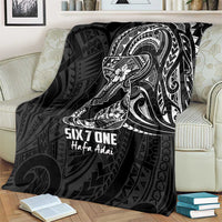 Black Guam Latte Stone Tribal Tattoo Blanket Hafa Adai Six 7 One