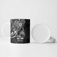 Black Guam Latte Stone Tribal Tattoo Ceramic Mug Hafa Adai Six 7 One - Polynesian Pride