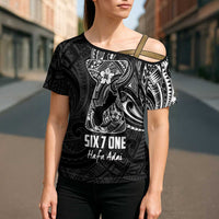 Black Guam Latte Stone Tribal Tattoo Cross Shoulder Shirt Hafa Adai Six 7 One LT9 - Polynesian Pride