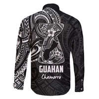 Black Guam Latte Stone Tribal Tattoo Family Matching Puletasi and Hawaiian Shirt Hafa Adai Six 7 One