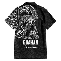 Black Guam Latte Stone Tribal Tattoo Family Matching Summer Maxi Dress and Hawaiian Shirt Hafa Adai Six 7 One