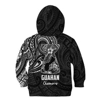 Black Guam Latte Stone Tribal Tattoo Kid Hoodie Hafa Adai Six 7 One