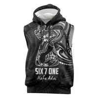 Black Guam Latte Stone Tribal Tattoo Sleeveless Hoodie Hafa Adai Six 7 One LT9 Black - Polynesian Pride