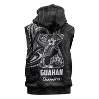 Black Guam Latte Stone Tribal Tattoo Sleeveless Zip Hoodie Hafa Adai Six 7 One LT9 - Polynesian Pride
