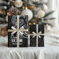 Black Guam Latte Stone Tribal Tattoo Wrapping Paper Hafa Adai Six 7 One - Polynesian Pride