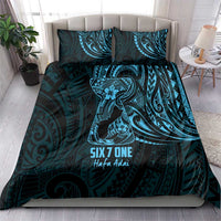 Blue Guam Latte Stone Tribal Tattoo Bedding Set Hafa Adai Six 7 One