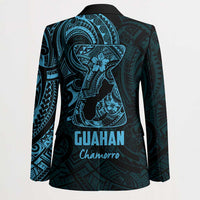 Blue Guam Latte Stone Tribal Tattoo Blazer Hafa Adai Six 7 One - Polynesian Pride
