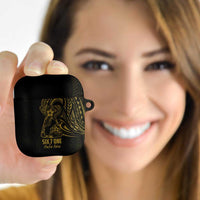Gold Guam Latte Stone Tribal Tattoo AirPods Case Hafa Adai Six 7 One - Polynesian Pride