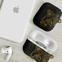Gold Guam Latte Stone Tribal Tattoo AirPods Case Hafa Adai Six 7 One LT9 - Polynesian Pride