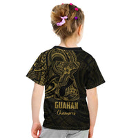Gold Guam Latte Stone Tribal Tattoo Kid T Shirt Hafa Adai Six 7 One