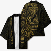 Gold Guam Latte Stone Tribal Tattoo Kimono Hafa Adai Six 7 One - Polynesian Pride