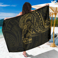 Gold Guam Latte Stone Tribal Tattoo Sarong Hafa Adai Six 7 One
