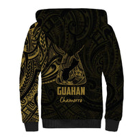 Gold Guam Latte Stone Tribal Tattoo Sherpa Hoodie Hafa Adai Six 7 One
