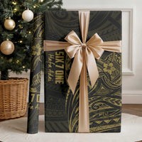 Gold Guam Latte Stone Tribal Tattoo Wrapping Paper Hafa Adai Six 7 One - Polynesian Pride