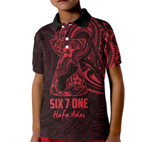 Oxblood Guam Latte Stone Tribal Tattoo Kid Polo Shirt Hafa Adai Six 7 One