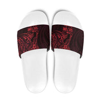 Oxblood Guam Latte Stone Tribal Tattoo Slide Sandals Hafa Adai Six 7 One - Polynesian Pride