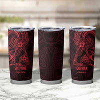 Oxblood Guam Latte Stone Tribal Tattoo Tumbler Cup Hafa Adai Six 7 One