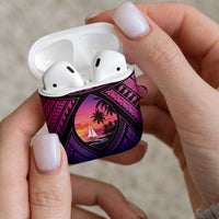 Guam Chamorro Artsy AirPods Case Guahan Sunset Beach LT9 - Polynesian Pride