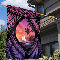 Guam Chamorro Artsy Garden Flag Guahan Sunset Beach