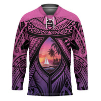 Guam Chamorro Artsy Hockey Jersey Guahan Sunset Beach LT9 Unisex Sunset - Polynesian Pride