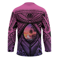Guam Chamorro Artsy Hockey Jersey Guahan Sunset Beach LT9 - Polynesian Pride