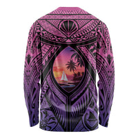 Guam Chamorro Artsy Long Sleeve Shirt Guahan Sunset Beach