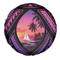 Guam Chamorro Artsy Spare Tire Cover Guahan Sunset Beach