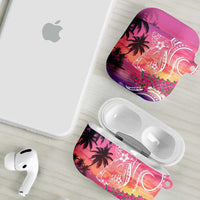 Guam Latte Stone with Map AirPods Case Bougainvillea Beach Sunset LT9 - Polynesian Pride