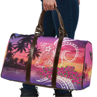 Guam Latte Stone with Map Travel Bag Bougainvillea Beach Sunset - Polynesian Pride