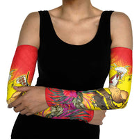 Papua New Guinea Cultural Tropical Flowers Arm Sleeves - Polynesian Pride