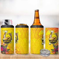 Papua New Guinea Cultural Tropical Flowers 4 in 1 Can Cooler Tumbler LT9 - Polynesian Pride