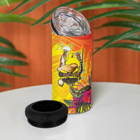 Papua New Guinea Cultural Tropical Flowers 4 in 1 Can Cooler Tumbler LT9 - Polynesian Pride