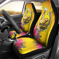 Papua New Guinea Cultural Tropical Flowers Car Seat Cover